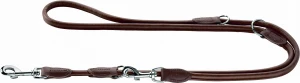 Hunter smycz dla psa przepinana Round & Soft  brąz 200 cm