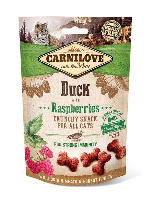 Carnilove Smaczki dla kota kaczka z maliną 50 g