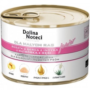 Dolina Noteci Mokra karma dla psów młodych serca indycze, wątróbka z gęsi 185 g