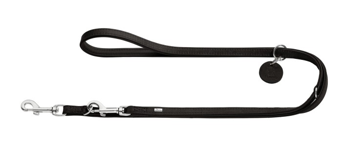 Hunter Przepinana skórzana smycz dla psa Comfort czarna 200 cm
