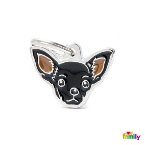 My Family Adresówka dla psa Chihuahua czarna