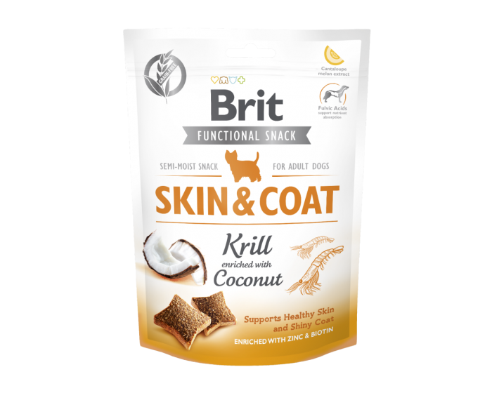 Brit Smaczki dla psa Skin Coat z krylem i kokosem 150 g