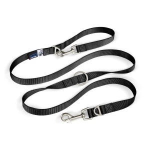 Curli Smycz dla psa przepinana czarna Nylon 2 metry