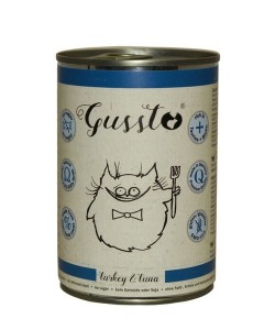 Gussto Mokra karma dla kota indyk z tuńczykiem  400 g     