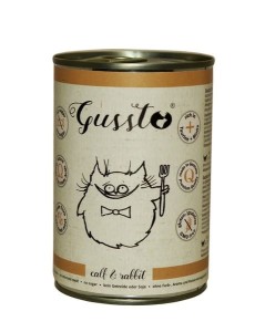 Gussto Mokra karma dla kota cielęcina z królikiem 400 g  