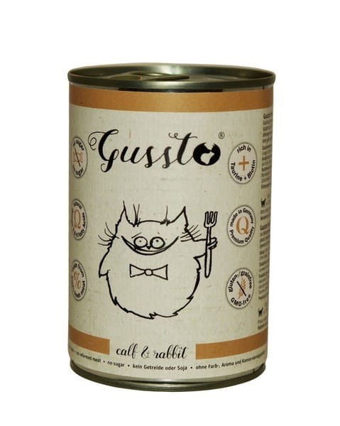 Gussto Mokra karma dla kota cielęcina z królikiem 400 g