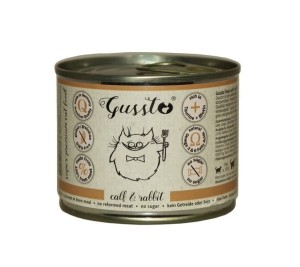 Gussto Mokra karma dla kota cielęcina z królikiem 200 g   