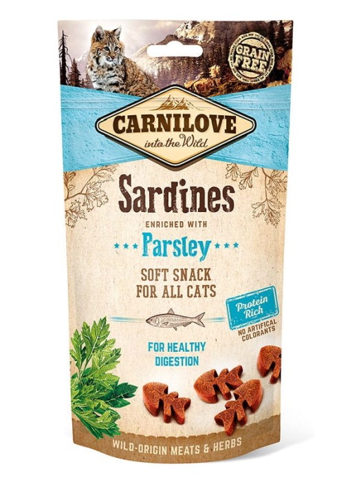 Carnilove Smaczki dla kota sardynki i pietruszka 50 g