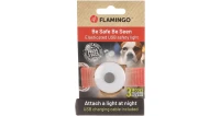 Flamingo Przypinka święcąca do obroży Logan. Zawiera 1 ładowalną baterię LIR2032 i kabel USB typu C. Światło LED widoczne do 300 m z 3 trybami świecenia, w tym czujnik światła_4