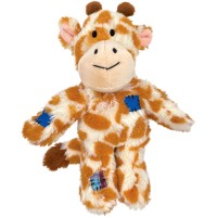 KONG® Zabawka dla psa Wild Knots Giraffe. Zabawka żyrafa wykonana została z miękkiego pluszu. W środku posiada linę oraz piszczałkę i szeleszczącą folię_2