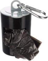 Flamingo Etui na woreczki czarne. Materiał: plastik.  Opakowanie zawiera 2 rolki z 8 workami o grubości 10 mikronów. Worki wyposażone są w higieniczny papierowy pasek. Wymiar woreczka: 320 x 220 mm