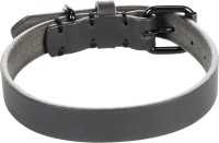 Flamingo Obroża skórzana dla psa Leano czarna. Materiał: Skóra bydlęca. Klamra ma błyszczące czarne wykończenie_2