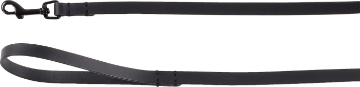 Flamingo Smycz skórzana dla psa Leano czarna . Materiał: Skóra bydlęca. Karabińczyk ma błyszczące czarne wykończenie