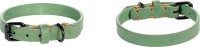 Flamingo Obroża skórzana dla psa Leano zielona. Materiał: Skóra bydlęca. Klamra ma błyszczące czarne wykończenie_3