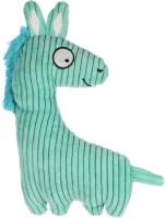Flamingo Zabawka dla psa Pebbles. Materiał: tekstylny. Wykończona sztruksem. Z piszczałką dla dodatkowej zabawy. Zabawka w kształcie zielonego konika