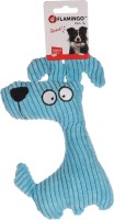 Flamingo Zabawka dla psa Pebbles. Materiał: tekstylny. Wykończona sztruksem. Z piszczałką dla dodatkowej zabawy. Zabawka w kształcie niebieskiego psa. _2