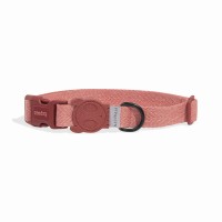 Zee Dog Obroża dla psa Canyon. Wykonana została z połączenia lnu, naturalnych włókien oraz poliestru. Kultowa czaszka oraz inne detale wykonane są z mieszanki drewna, włókien pszenicy i naturalnej gumy. W różowym odcieniu_3
