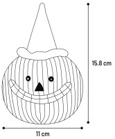 Flamingo Zabawka dla psa Dynia Halloween. Materiał: plusz. Wykończona sztruksem. Z piszczałką dla dodatkowej zabawy_2