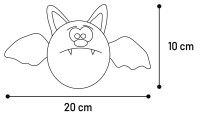 Flamingo Zabawka dla psa Nietoperz Halloween. W środku posiada piszczałkę. _4