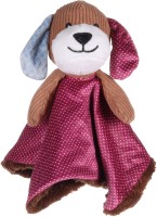 Flamingo Zabawka pluszowa dla szczeniaka Piesek brązowy. Wykończona sztruksem. Z piszczałką dla dodatkowej zabawy. Tułów jest jednocześnie miękkim kocykiem.