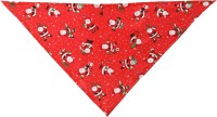 Flamingo Świąteczna bandana dla psa/kota. Czerwona z grafikami świętego mikołaja. Oryginalny świąteczny gadżet ozdobny.