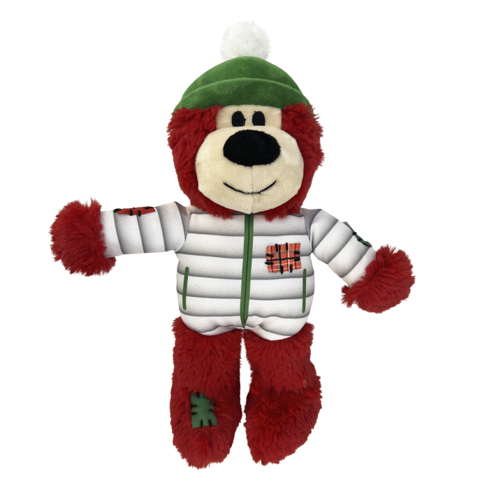 KONG®  Christmas Zabawka dla psa Wild Knots Bear M/L. Urocza zabawka dla psa z motywem świątecznego misia.