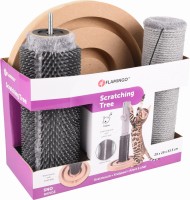 Flamingo Drapak dla kota Ayla. Materiał: płyta MDF  Drapak z jutową liną do drapania (4 mm) . Średnica słupka do drapania: 7,5 cm. Wykończone miękkim pluszem (200 g/m²)_7