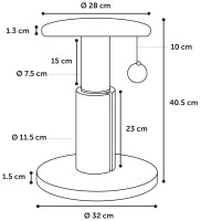 Flamingo Drapak dla kota Bea. W kształcie drzewka!  Miejsce do leżenia, zabawy (zawieszona piłeczka) oraz słup do ostrzenia pazurów. Wymiary