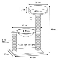 Flamingo Drapak dla kota Wilma szary_2