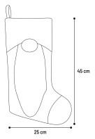 Flamingo Skarpeta świąteczna Barda Mikołaj. Można ją wypełnić zabawkami lub przekąskami. Ozdobna skarpeta z motywem świątecznym do powieszenia. _4