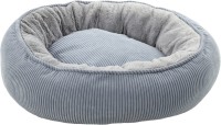 Flamingo Legowisko dla psa i kota Colette. Pluszowe posłanie. Antypoślizgowy spód, wykończony lamówką i sztruksem. Zdejmowana poduszka jest dwustronna - z pluszem i materiałem tekstylnym. Niebieskie