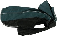 Flamingo Kurtka dla psa Veru zielona. Materiał: poliester. Zapięcie na rzep w okolicy brzucha i szyi. Z odblaskowymi paskami. Posiada odpinany kaptur, otwór na smycz i regulowany otwór na szelki.