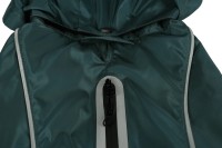 Flamingo Kurtka dla psa Veru zielona. Materiał: poliester. Zapięcie na rzep w okolicy brzucha i szyi. Z odblaskowymi paskami. Posiada odpinany kaptur, otwór na smycz i regulowany otwór na szelki. _4