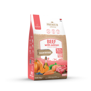 Pokusa Premium Karma sucha dla szczeniaka wołowina z łososiem  3 kg