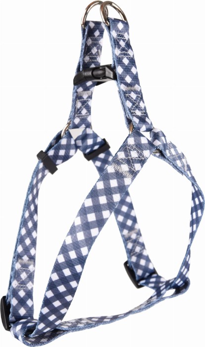 Flamingo Szelki dla psa Salome szare. Materiał: nylon. Płynna regulacja. Podwójny ring do zaczepienia smyczy