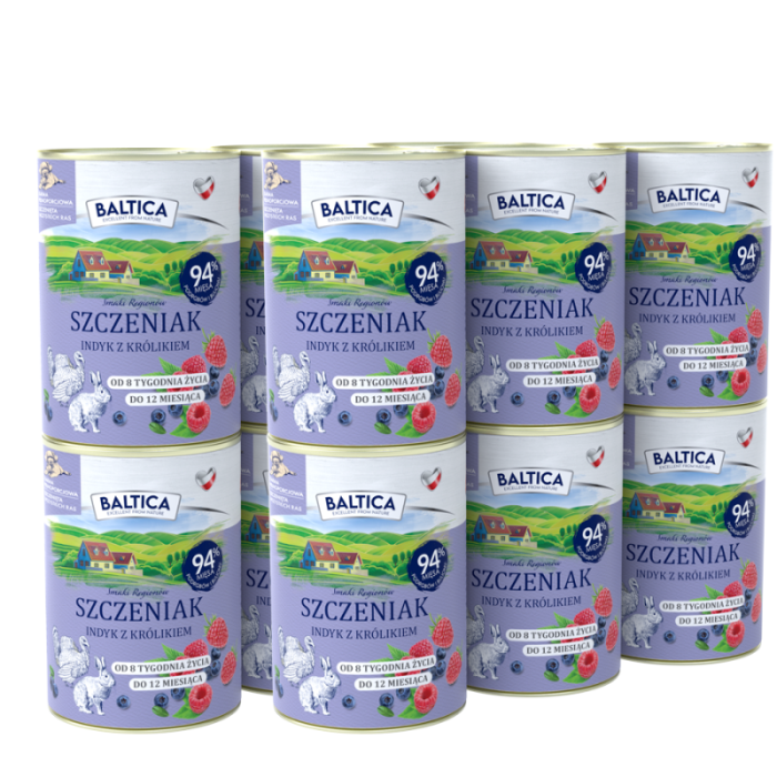 BALTICA Karma mokra dla szczeniaka indyk królik 400 g