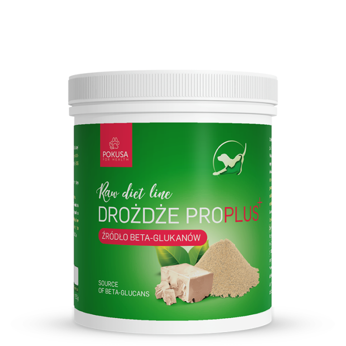Pokusa Raw Diet Line drożdże browarnicze Pro Plus  dla psów i kotów 250 g