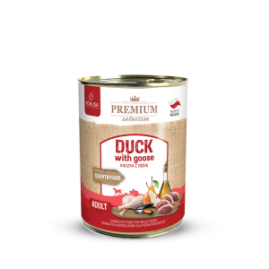 Pokusa Premium Karma mokra dla psa kaczka z gęsią  400 g   