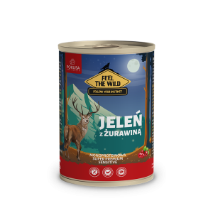 Pokusa Feel The Wild  Karma mokra dla psa jeleń z żurawiną  400 g 
