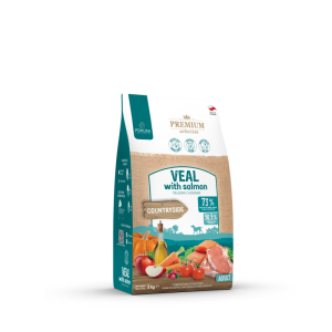 Pokusa Premium Karma sucha dla psa cielęcina z łososiem 1 kg