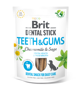 Brit Smaczki dla psa dental stick teeth gums chamomile 251 g