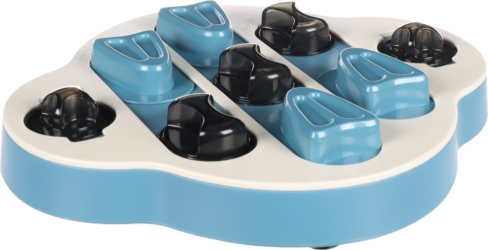 Flamingo Zabawka dla psa interaktywna Brain Train Clyde poziom 2. Poziom 2: odpowiedni dla łamigłówek z ograniczonym doświadczeniem . Z przyssawkami do mocowania do podłogi. Można wypełnić przekąskami