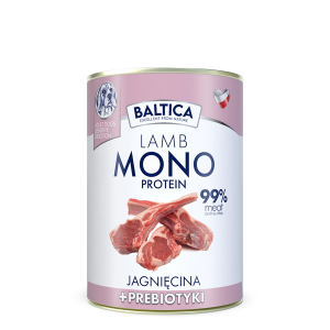 BALTICA Karma mokra dla psa Mono jagnięcina z prebiotykami 400 g 