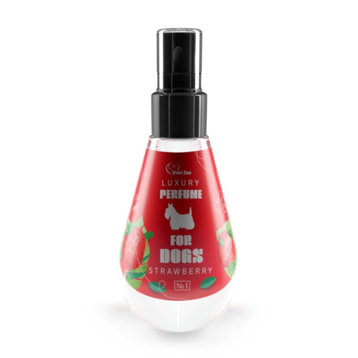 Over Zoo Luxury Perfumy - perfumy dla psów o zapachu truskawki 150 ml
