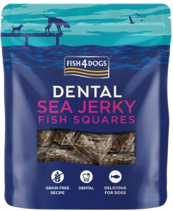 Fish4Dogs Smaczki dla psa Dental Sea Jerky Fish Squares 115 g