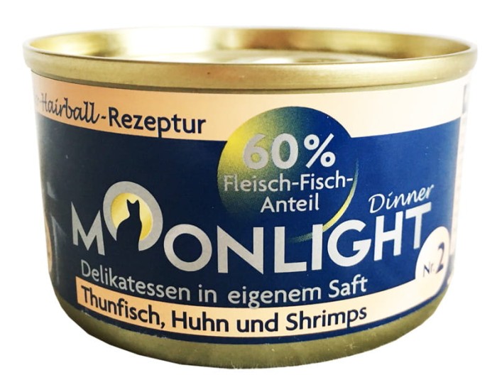 MOONLIGHT nr.2  dinner karma dla kota tuńczyk kurczak i krewetki  80 g