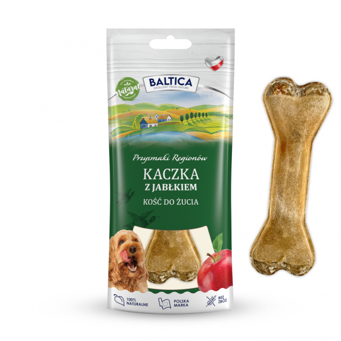 BALTICA Kość do żucia kaczka z jabłkiem 1 szt