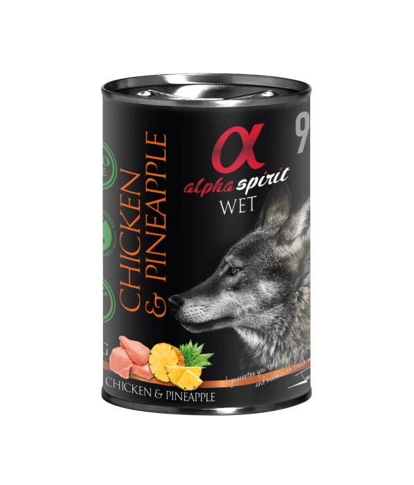 Alpha Spirit Mokra karma dla psa Kurczak z ananasem 400 g