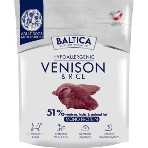 BALTICA Karma dla psów adult dziczyzna i ryż M 1 kg