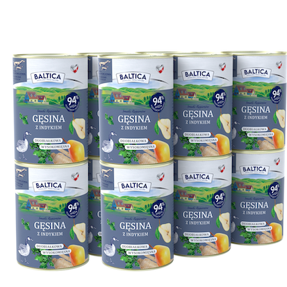 BALTICA Karma mokra dla psa gęsina z indykiem 400 g